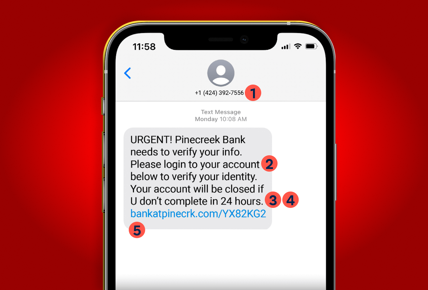 Text Scam Example
